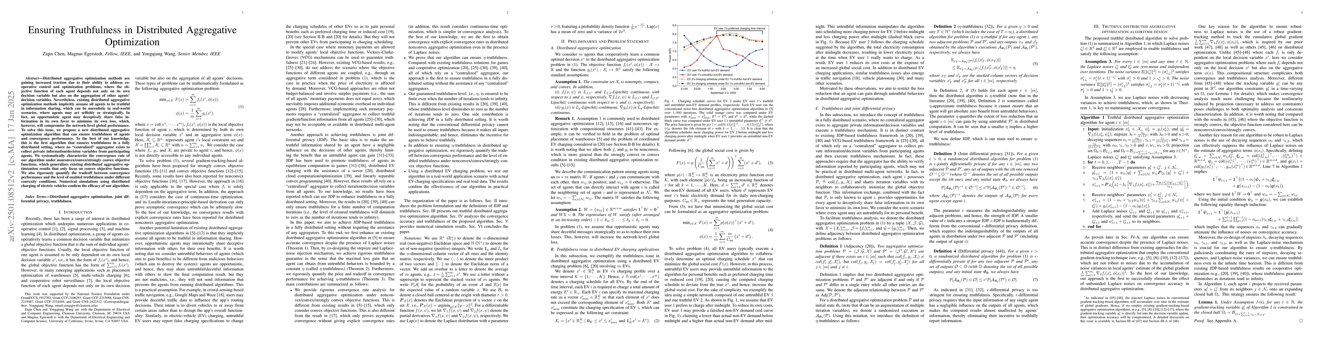 Thumbnail for Ensuring Truthfulness in Distributed Aggregative Optimization