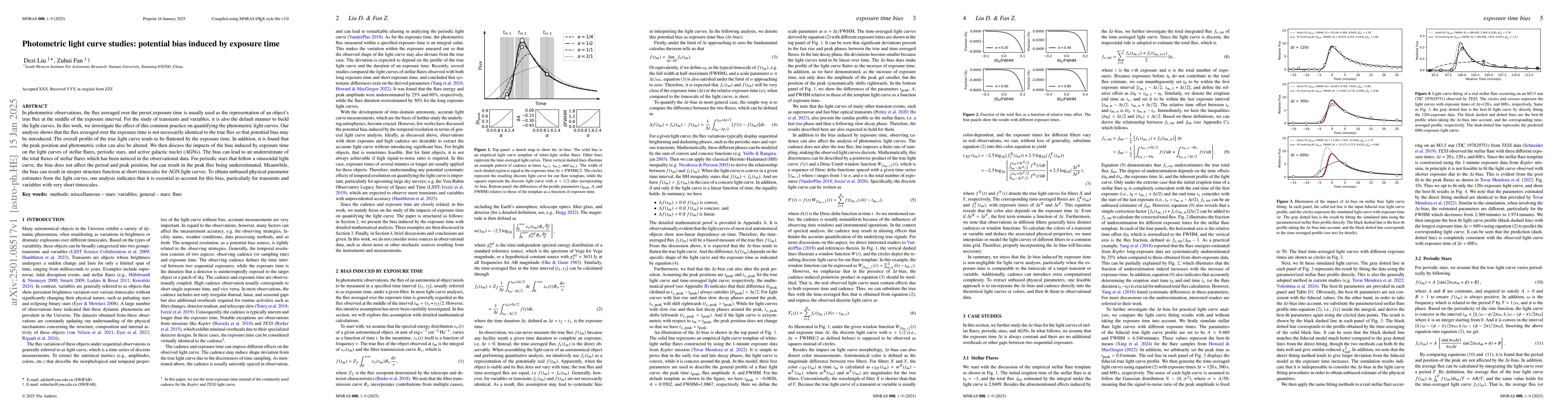 Thumbnail for Photometric light curve studies: potential bias induced by exposure time