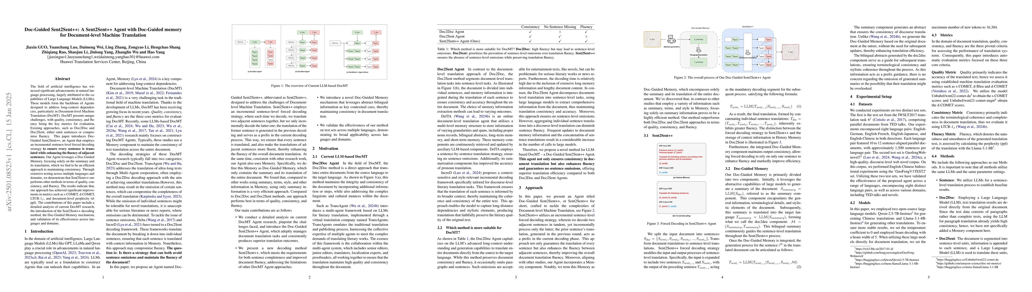 Thumbnail for Doc-Guided Sent2Sent++: A Sent2Sent++ Agent with Doc-Guided memory for
  Document-level Machine Translation