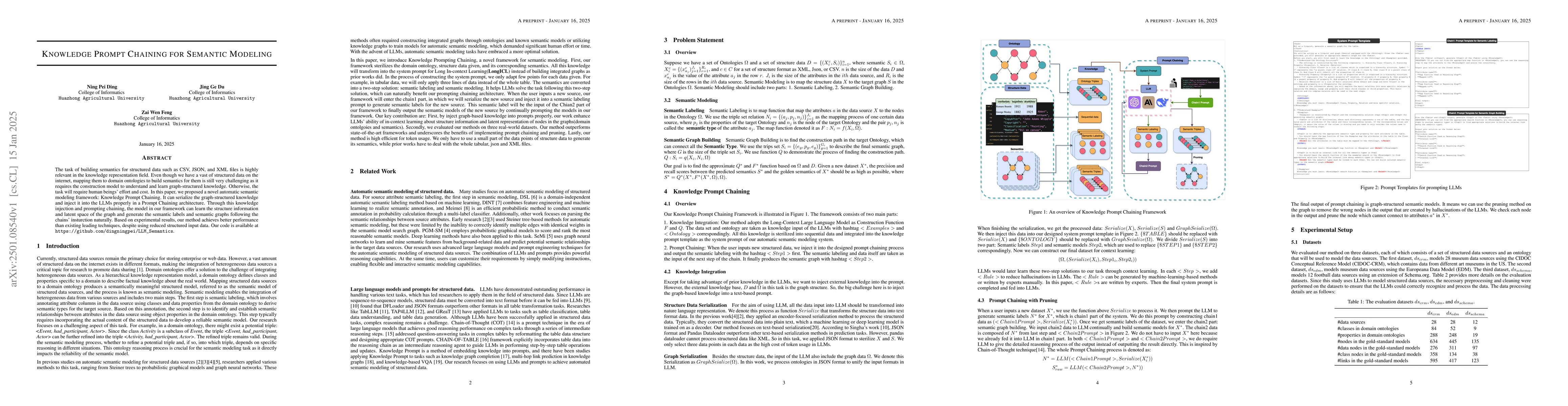Thumbnail for Knowledge prompt chaining for semantic modeling