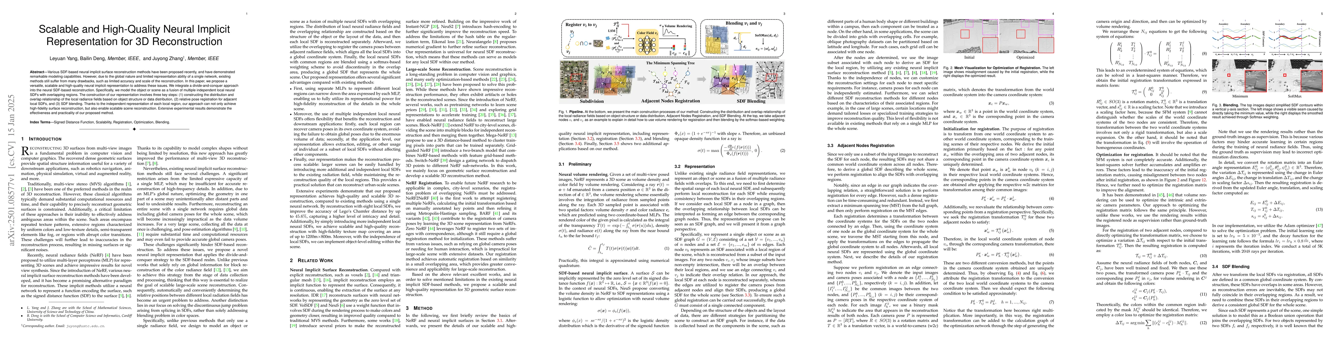 Thumbnail for Scalable and High-Quality Neural Implicit Representation for 3D
  Reconstruction