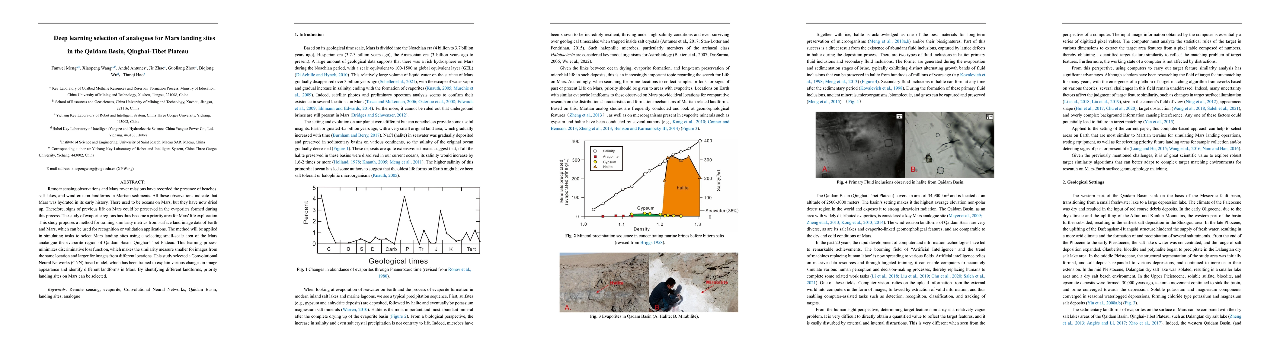 Thumbnail for Deep learning selection of analogues for Mars landing sites in the
  Qaidam Basin, Qinghai-Tibet Plateau