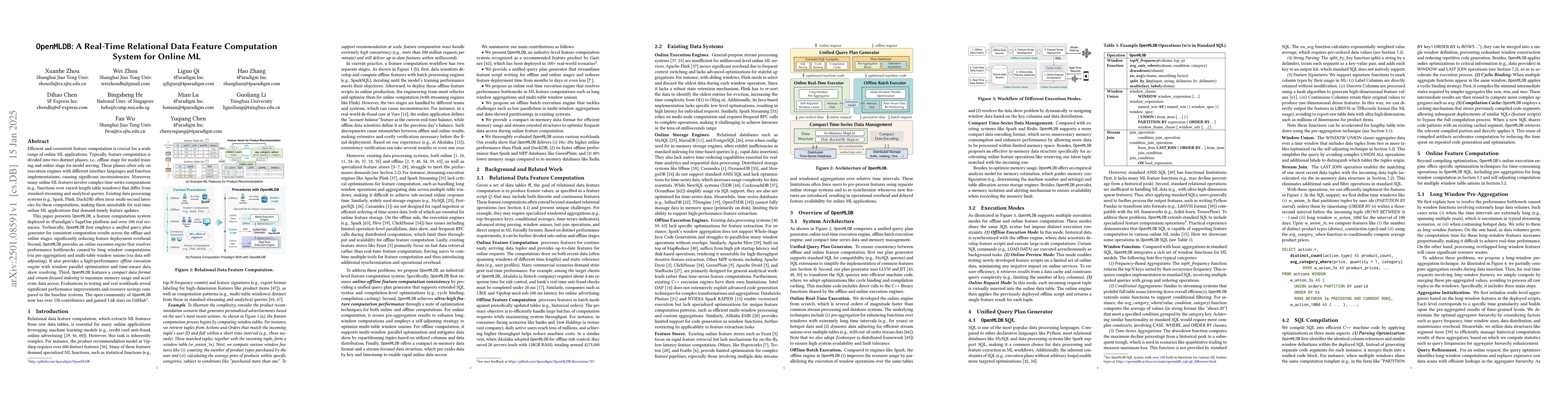 Thumbnail for OpenMLDB: A Real-Time Relational Data Feature Computation System for
  Online ML