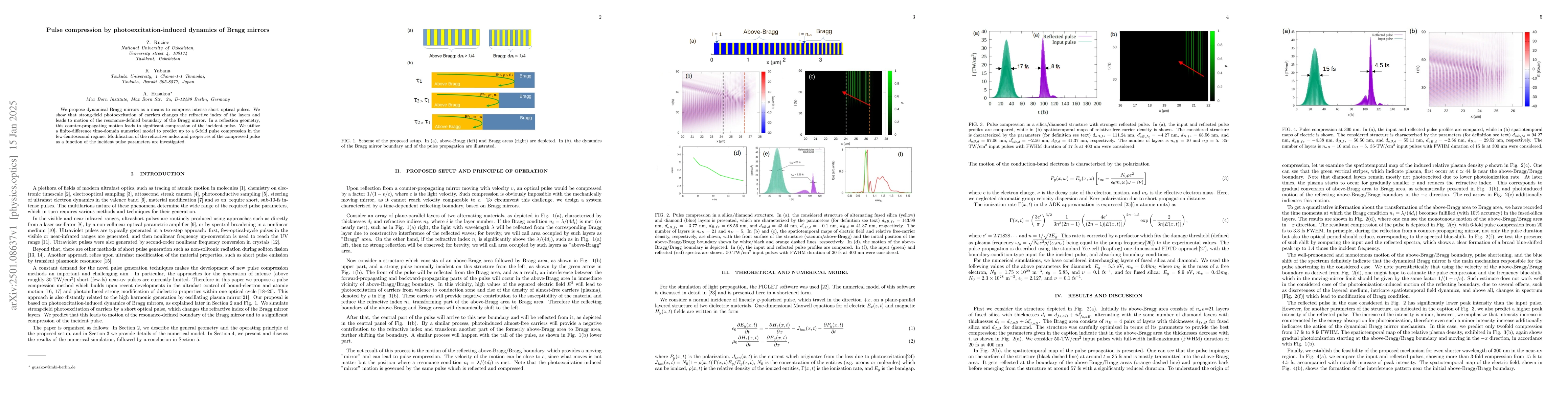 Thumbnail for Pulse compression by photoexcitation-induced dynamics of Bragg mirrors