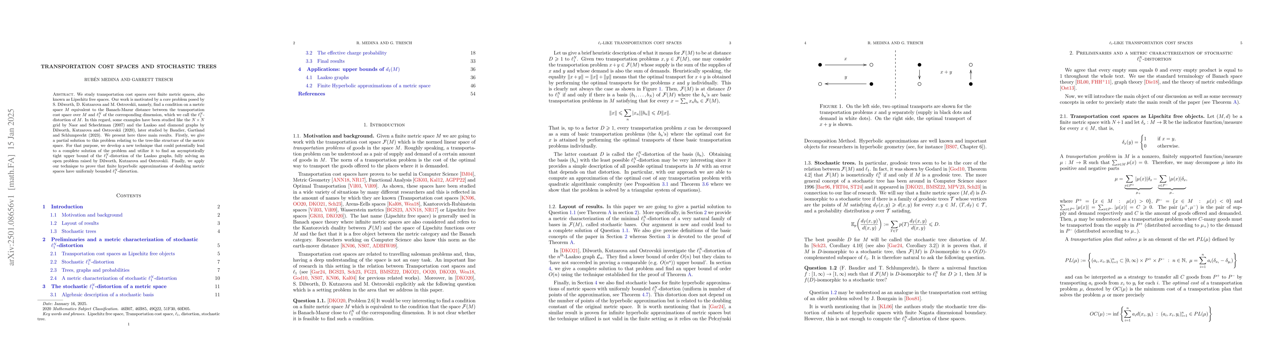 Thumbnail for Transportation cost spaces and stochastic trees