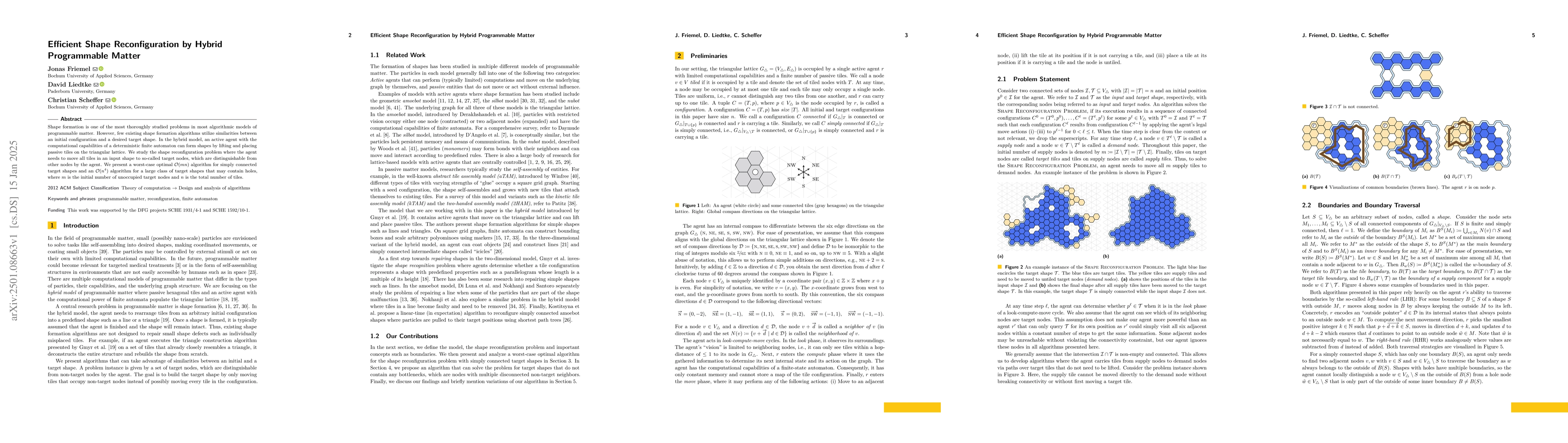 Thumbnail for Efficient Shape Reconfiguration by Hybrid Programmable Matter