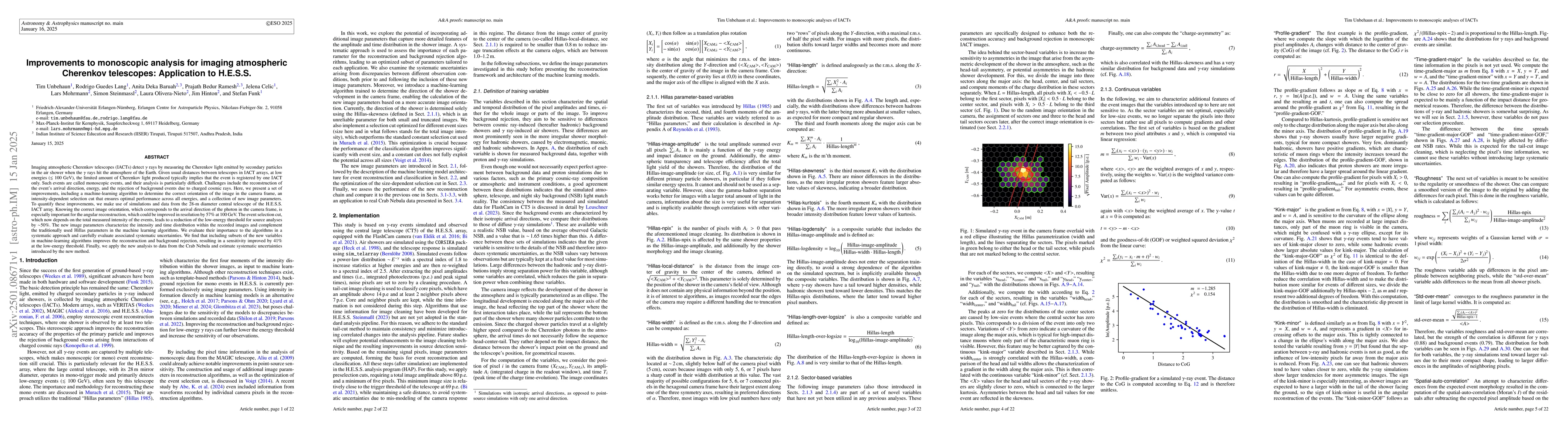 Thumbnail for Improvements to monoscopic analysis for imaging atmospheric Cherenkov
  telescopes: Application to H.E.S.S
