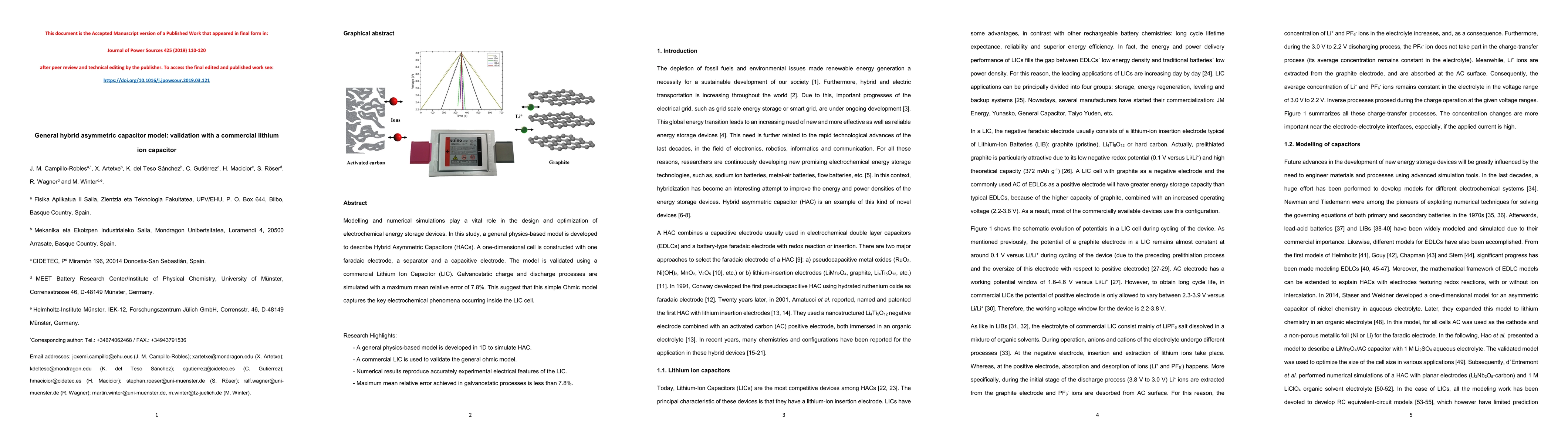 Thumbnail for General hybrid asymmetric capacitor model: validation with a commercial
  lithium ion capacitor