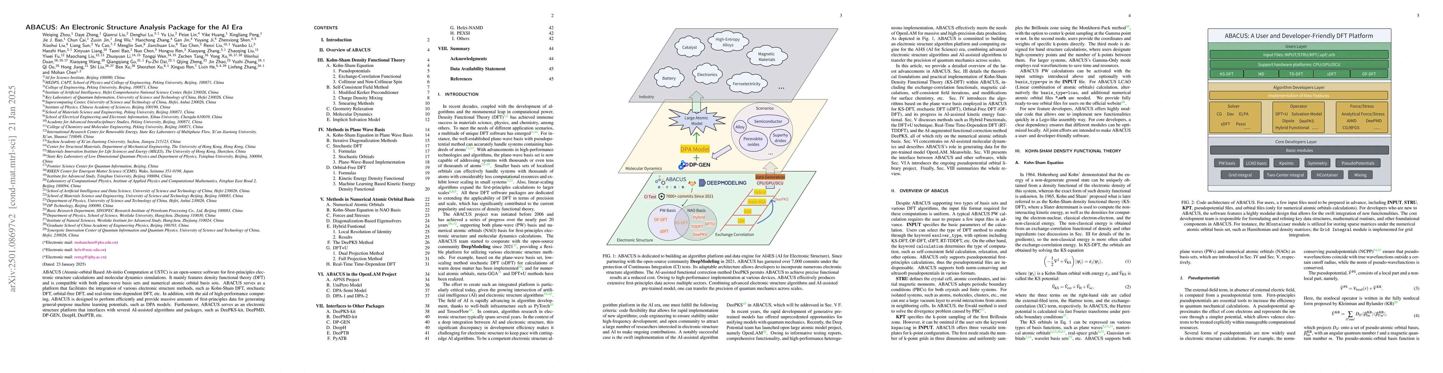 Thumbnail for ABACUS: An Electronic Structure Analysis Package for the AI Era