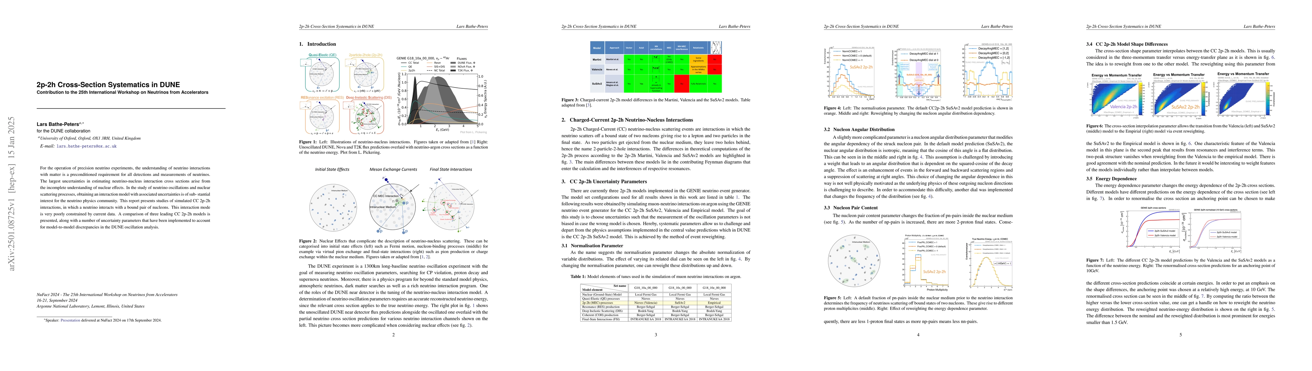 Thumbnail for 2p-2h Cross-Section Systematics in DUNE