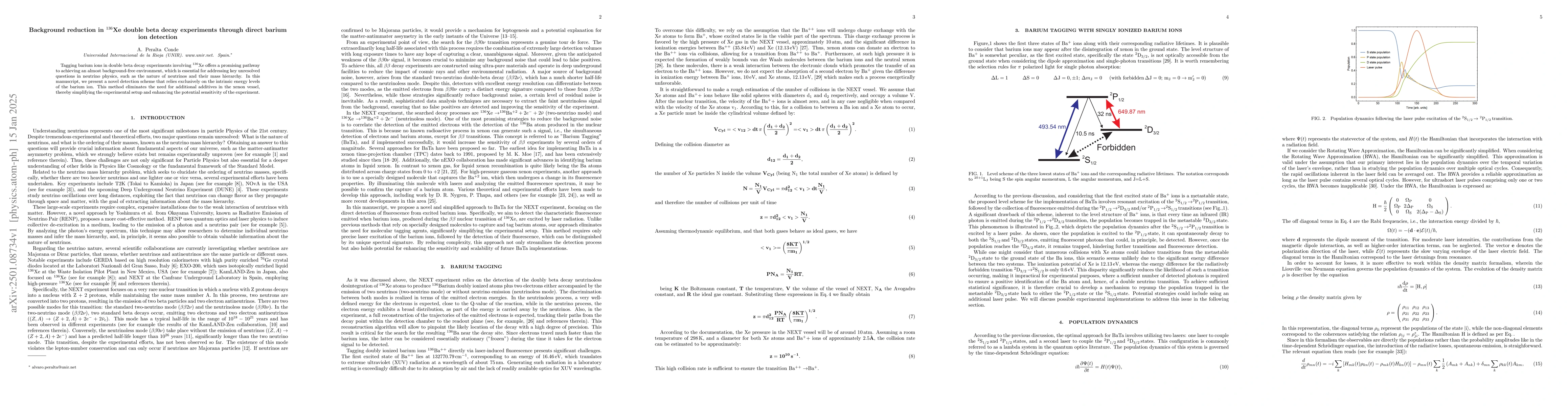 Thumbnail for Background reduction in $^{136}$Xe double beta decay experiments through
  direct barium ion detection