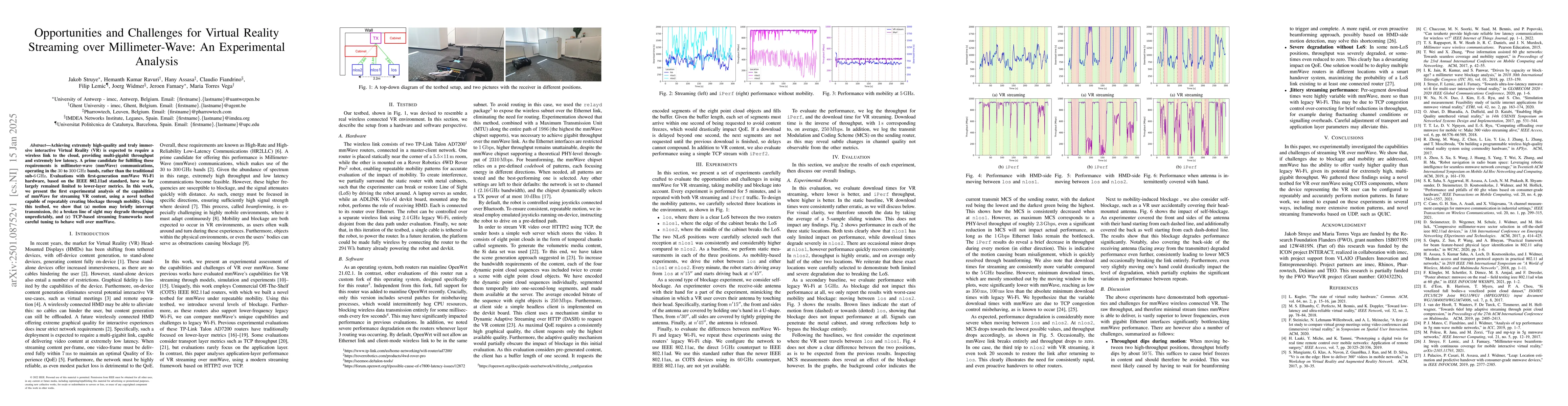 Thumbnail for Opportunities and Challenges for Virtual Reality Streaming over
  Millimeter-Wave: An Experimental Analysis