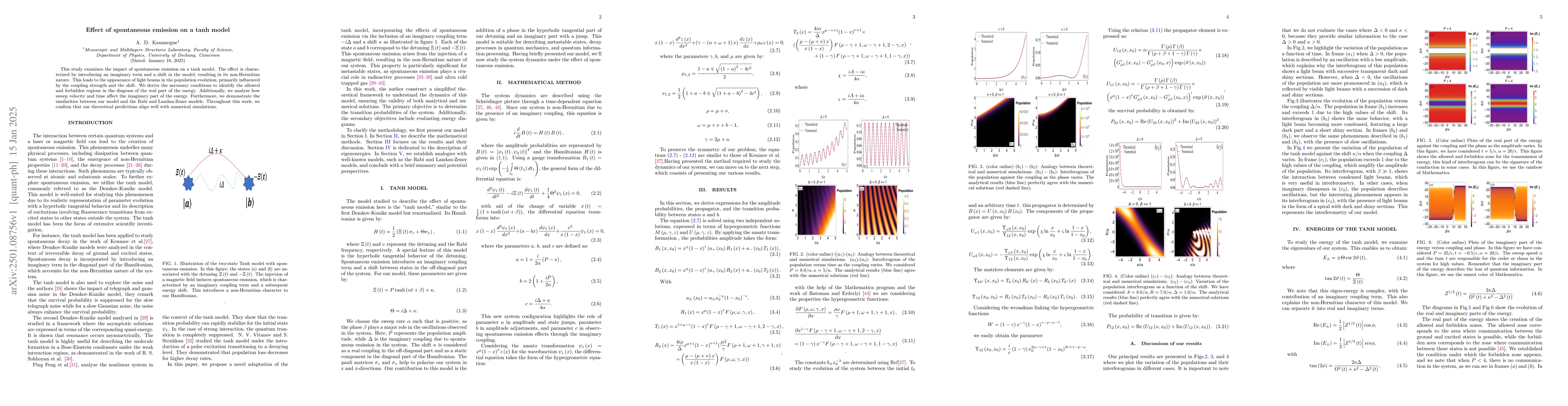Thumbnail for Effect of spontaneous emission on a tanh model