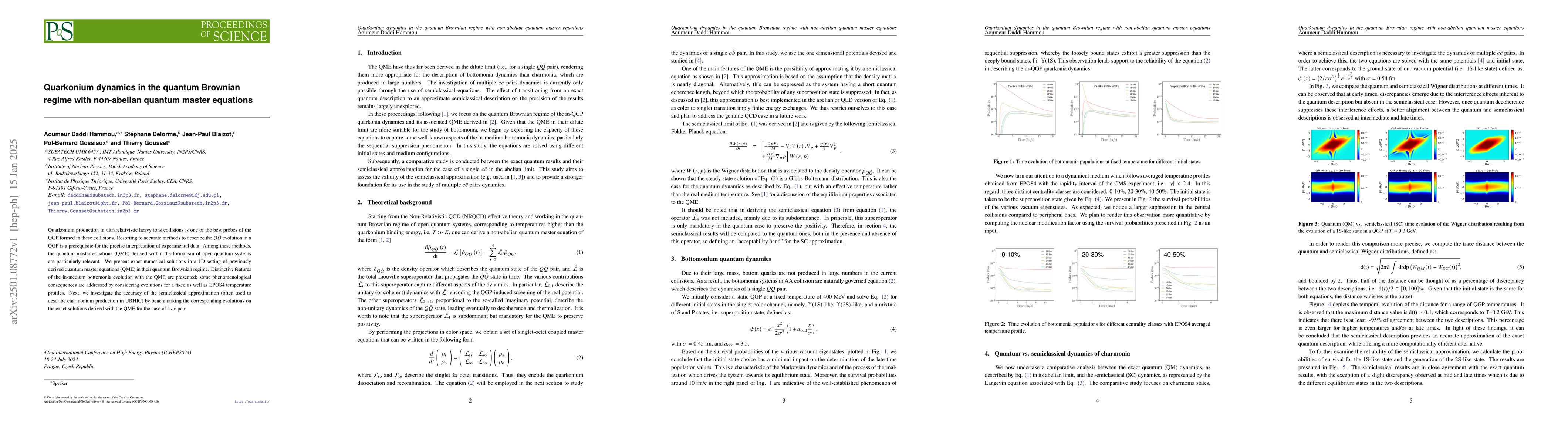 Thumbnail for Quarkonium dynamics in the quantum Brownian regime with non-abelian
  quantum master equations