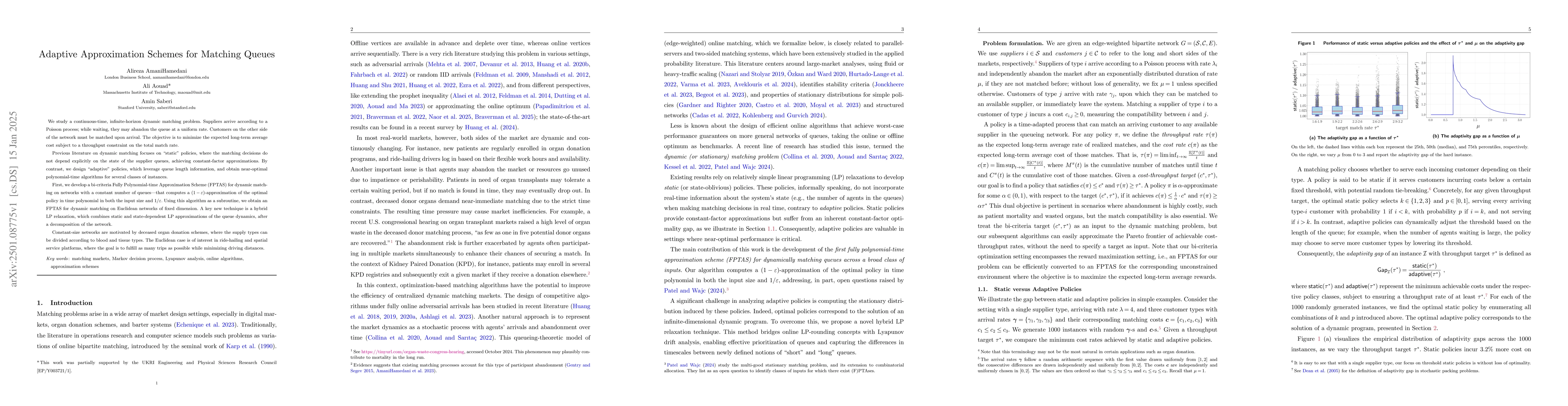 Thumbnail for Adaptive Approximation Schemes for Matching Queues