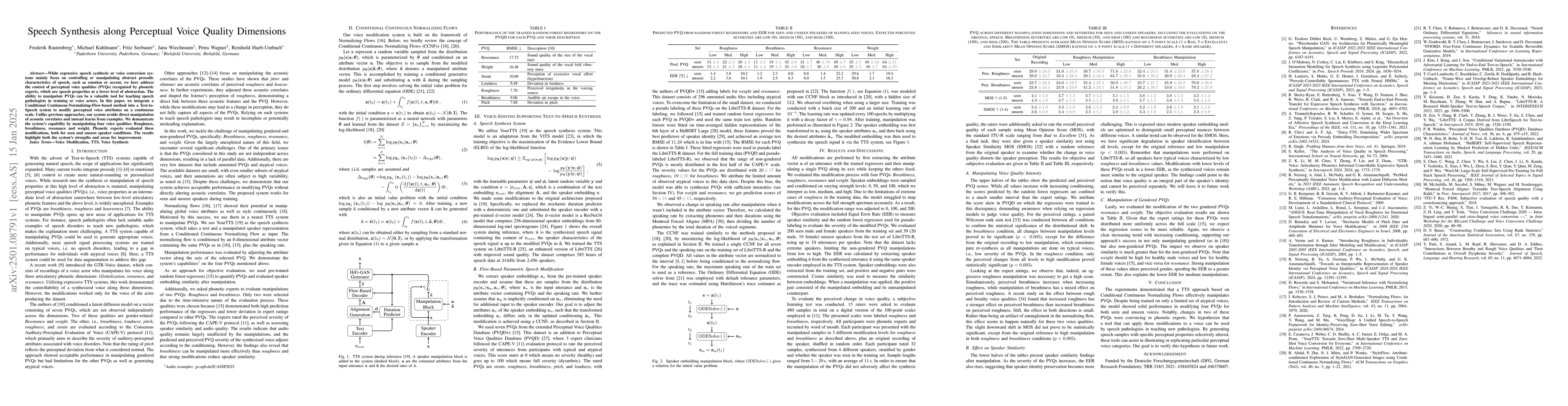 Thumbnail for Speech Synthesis along Perceptual Voice Quality Dimensions