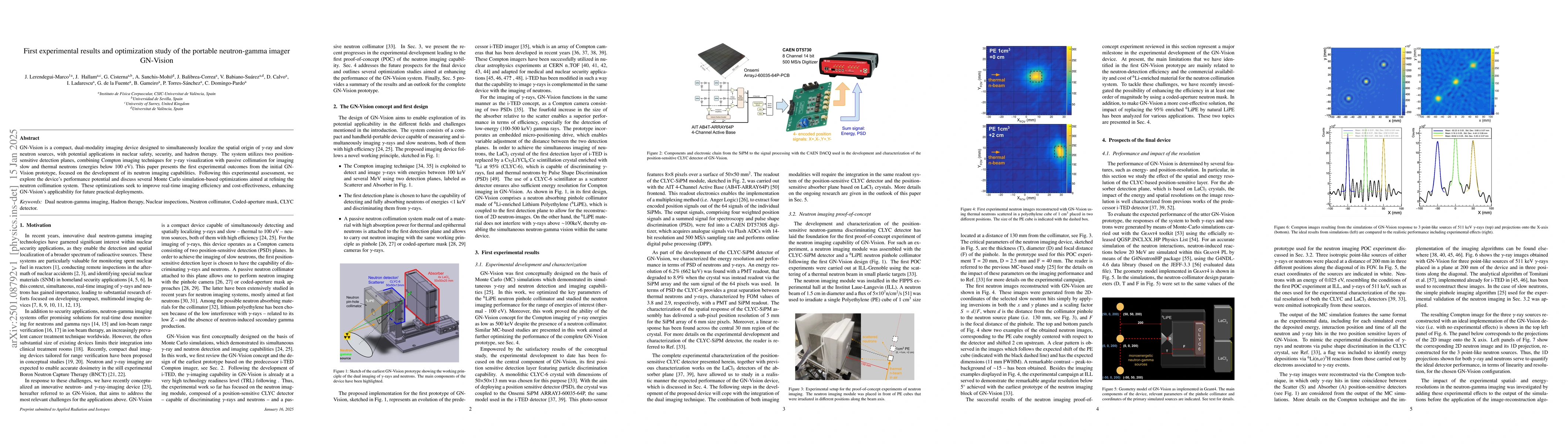 Thumbnail for First experimental results and optimization study of the portable
  neutron-gamma imager GN-Vision