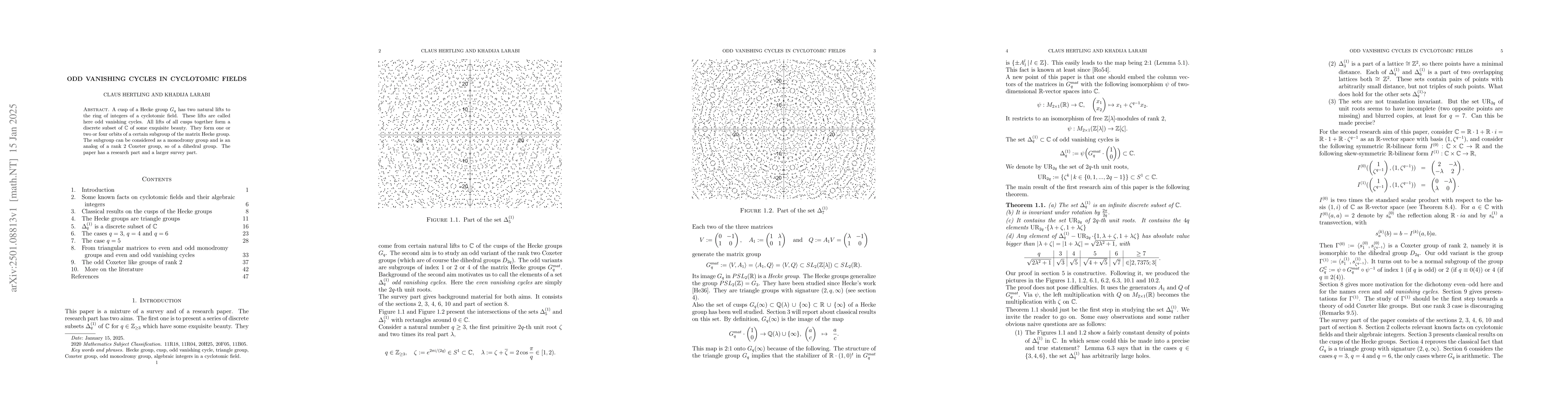 Thumbnail for Odd vanishing cycles in cyclotomic fields