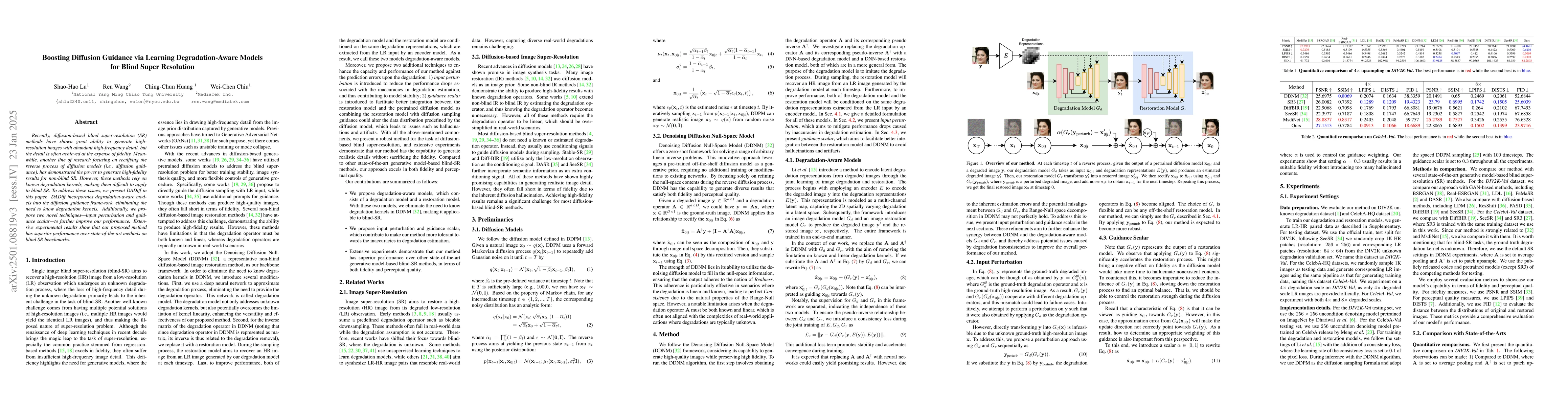 Thumbnail for Boosting Diffusion Guidance via Learning Degradation-Aware Models for
  Blind Super Resolution