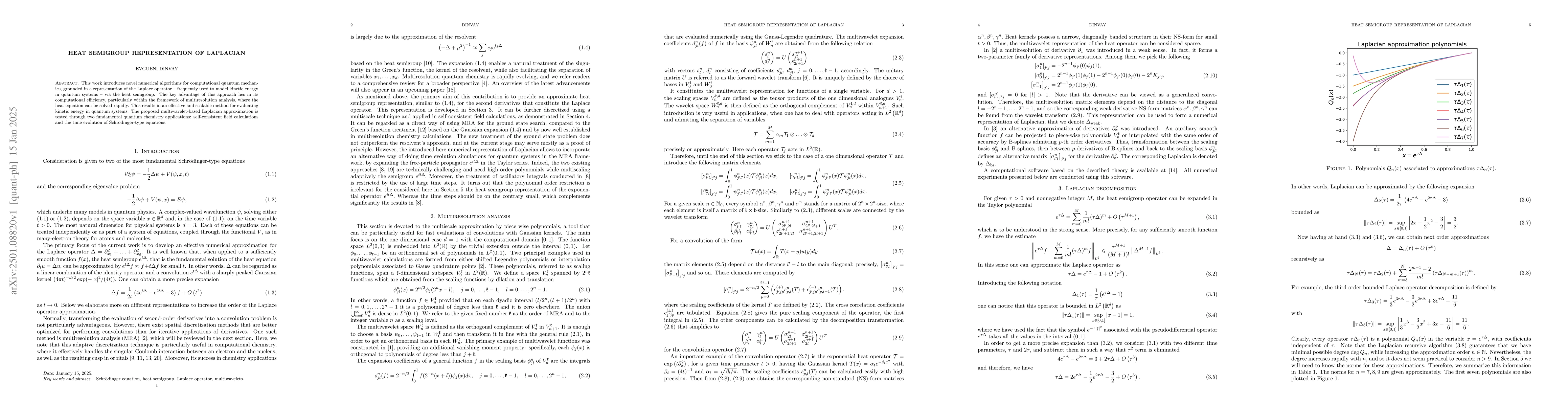 Thumbnail for Heat semigroup representation of Laplacian