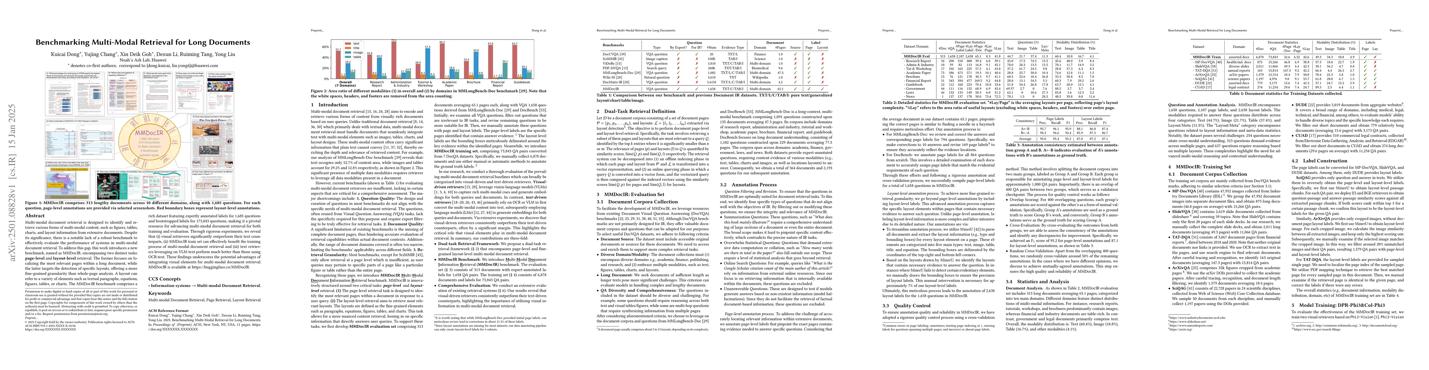 Thumbnail for MMDocIR: Benchmarking Multi-Modal Retrieval for Long Documents
