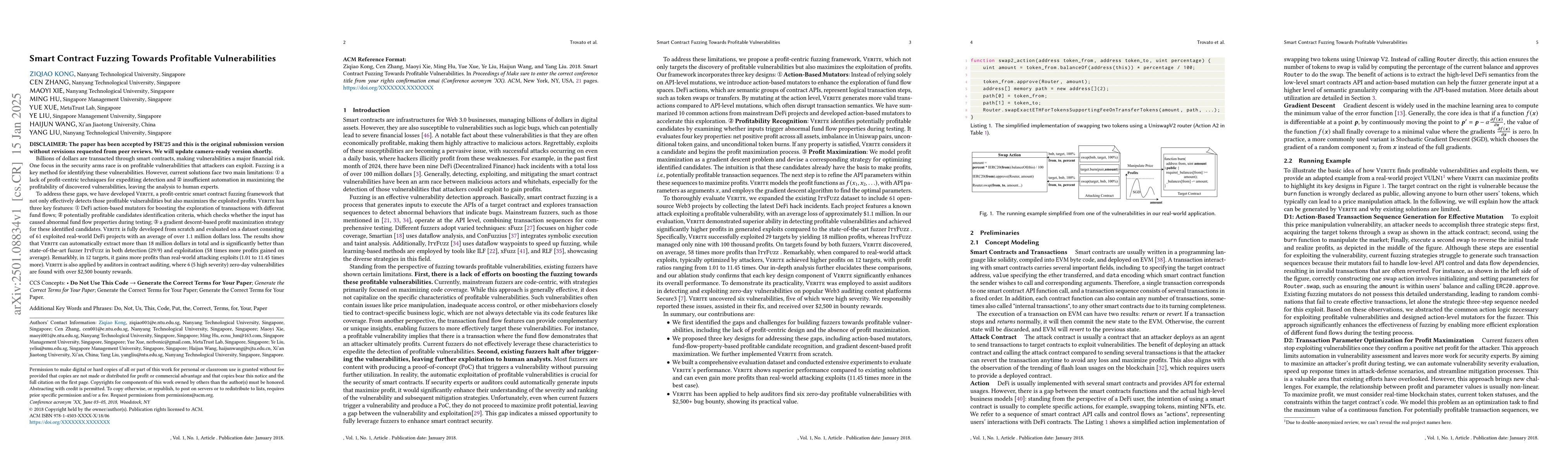 Thumbnail for Smart Contract Fuzzing Towards Profitable Vulnerabilities
