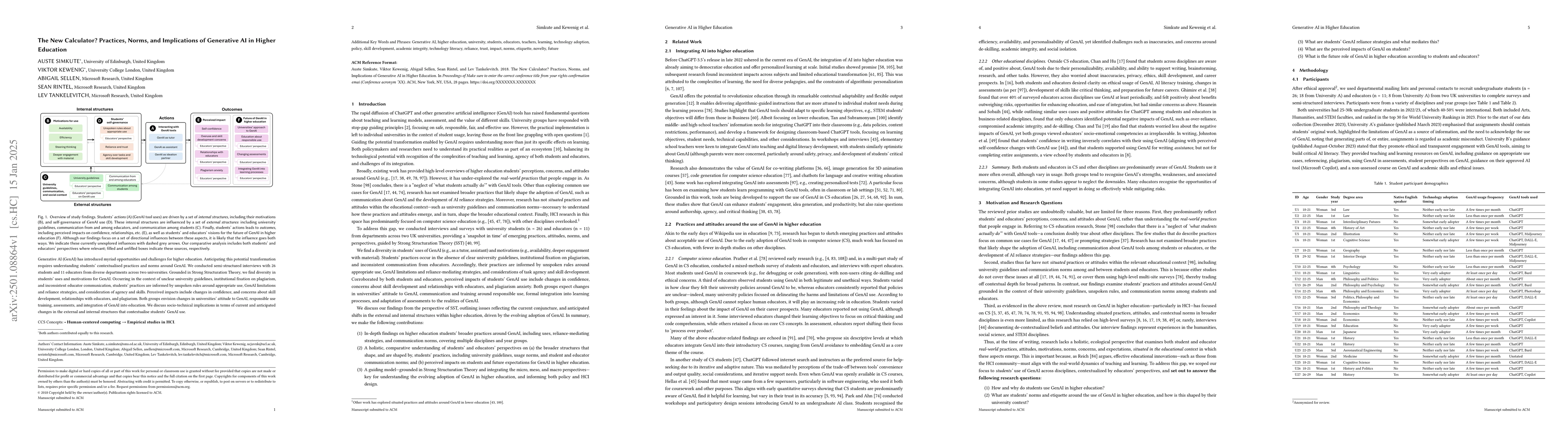 Thumbnail for The New Calculator? Practices, Norms, and Implications of Generative AI
  in Higher Education