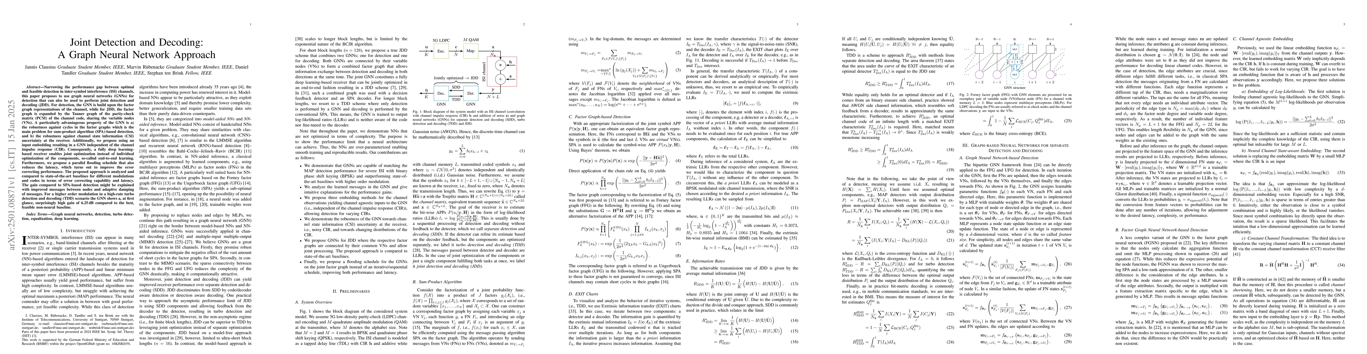 Thumbnail for Joint Detection and Decoding: A Graph Neural Network Approach