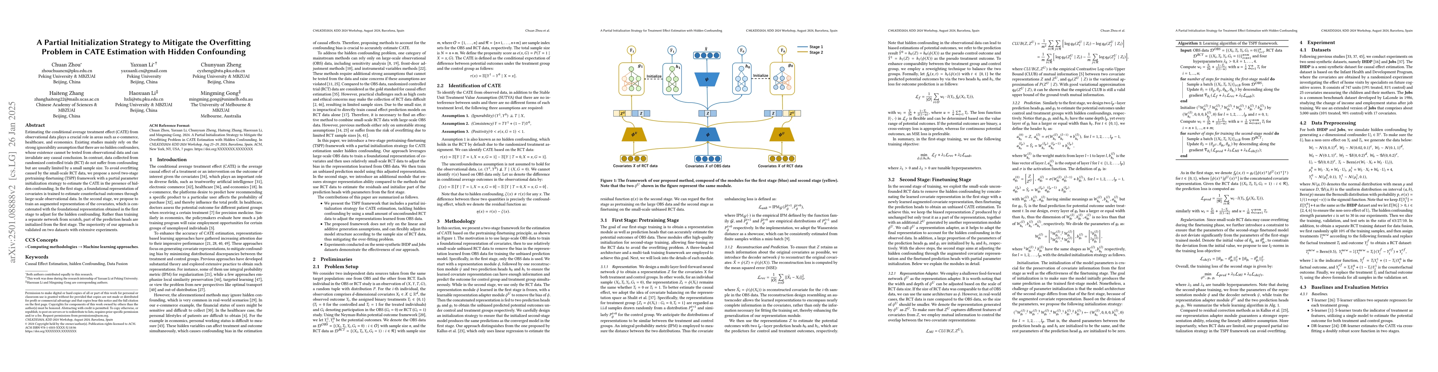 Thumbnail for A Two-Stage Pretraining-Finetuning Framework for Treatment Effect
  Estimation with Unmeasured Confounding