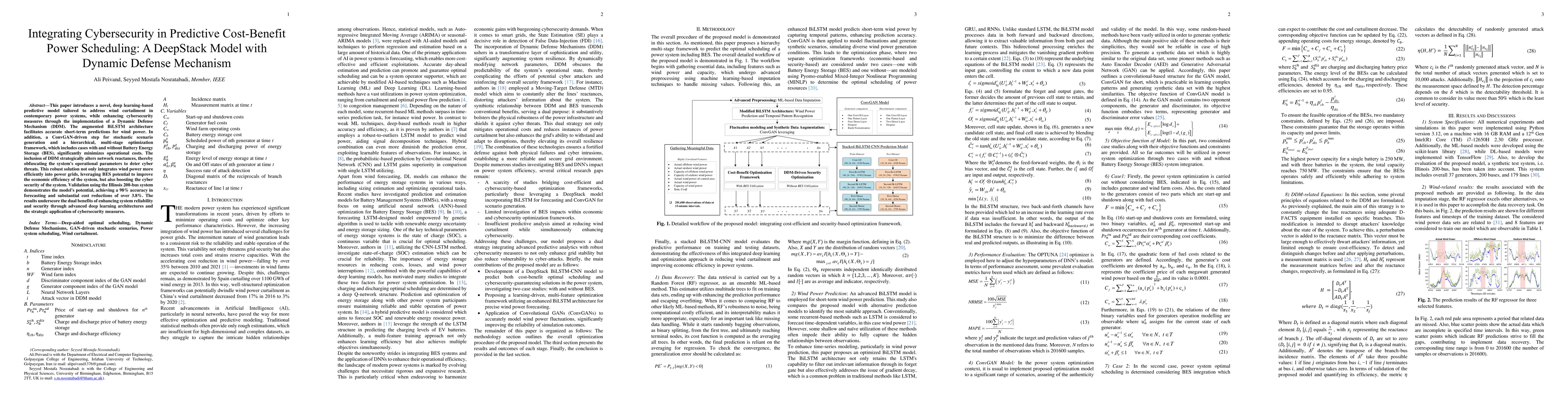 Thumbnail for Integrating Cybersecurity in Predictive Cost-Benefit Power Scheduling: A
  DeepStack Model with Dynamic Defense Mechanism
