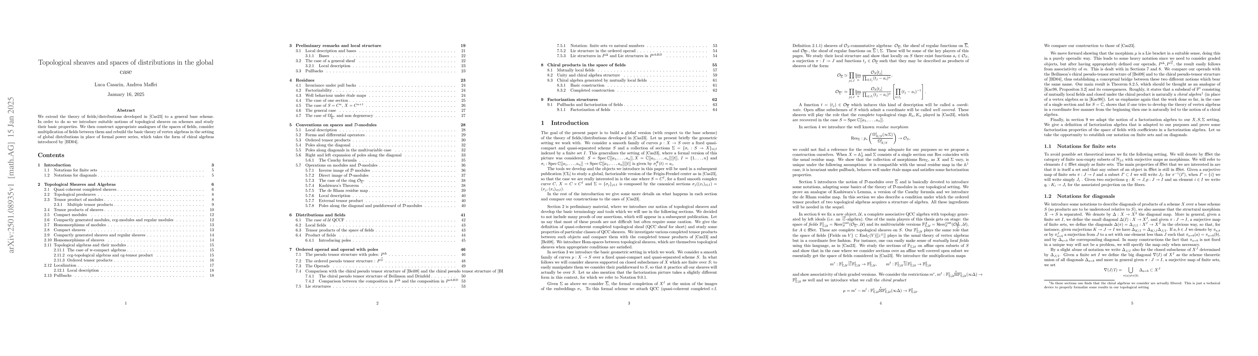 Thumbnail for Topological sheaves and spaces of distributions in the global case