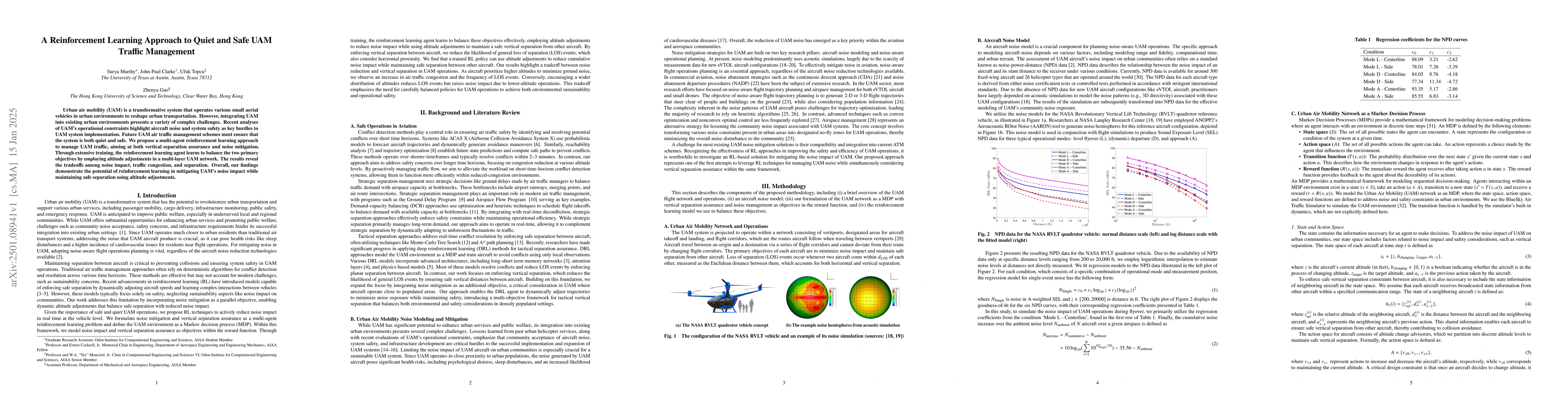 Thumbnail for A Reinforcement Learning Approach to Quiet and Safe UAM Traffic
  Management