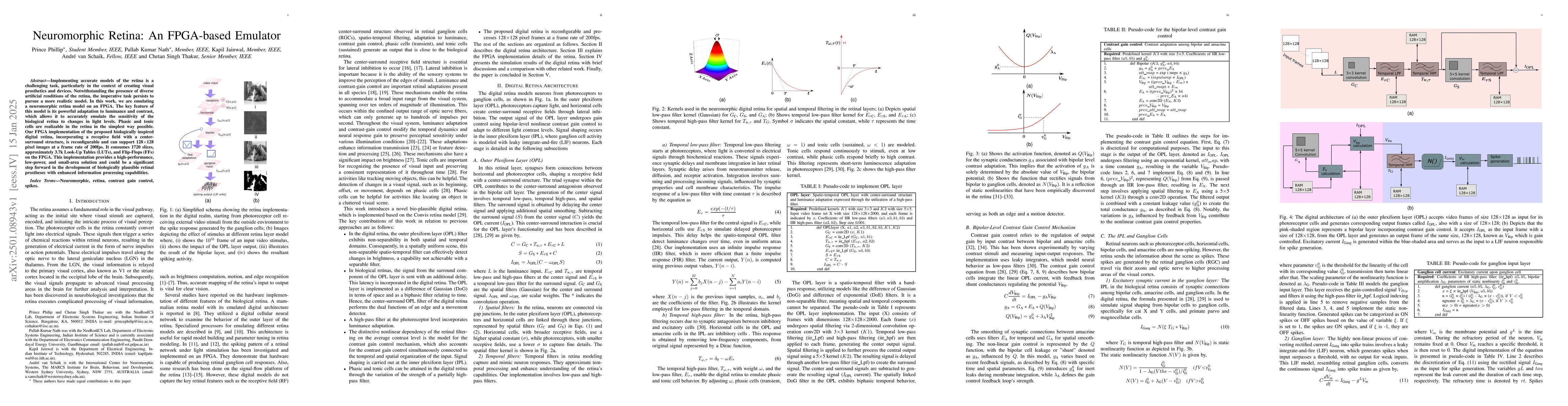 Thumbnail for Neuromorphic Retina: An FPGA-based Emulator