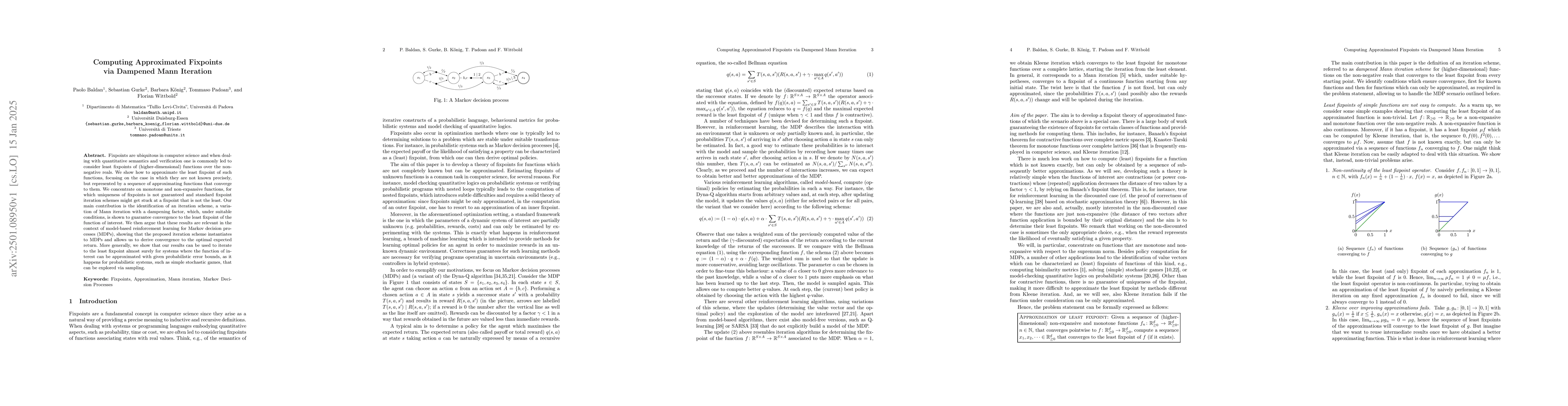 Thumbnail for Computing Approximated Fixpoints via Dampened Mann Iteration
