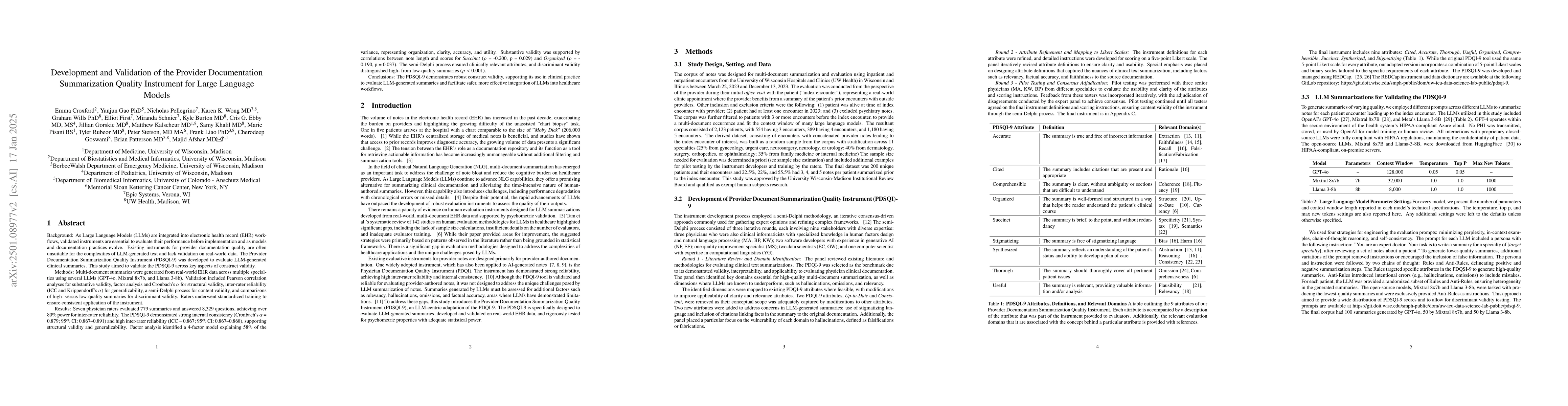 Thumbnail for Development and Validation of the Provider Documentation Summarization
  Quality Instrument for Large Language Models