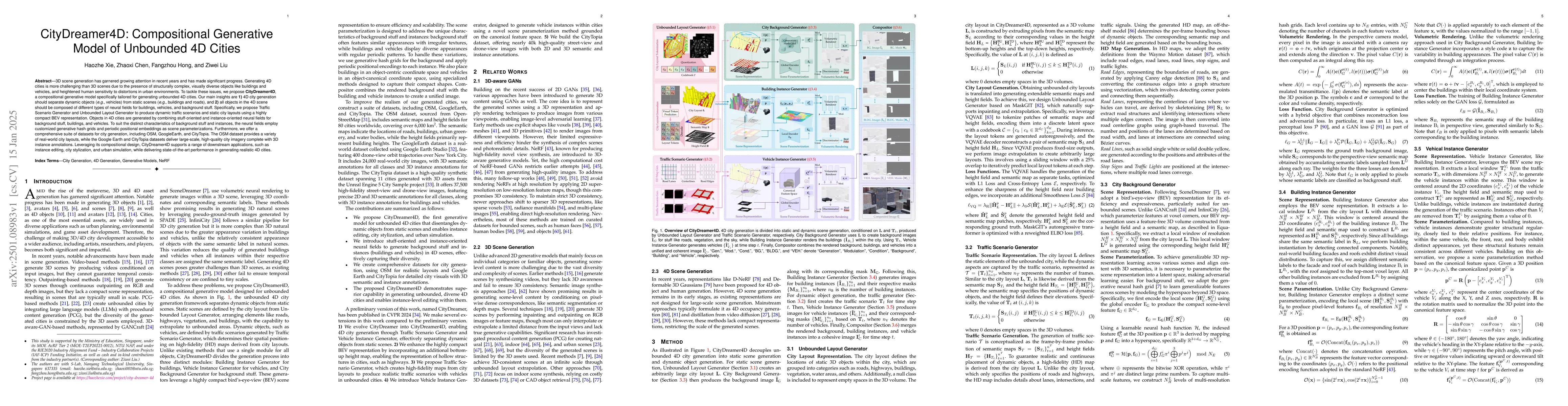 Thumbnail for CityDreamer4D: Compositional Generative Model of Unbounded 4D Cities