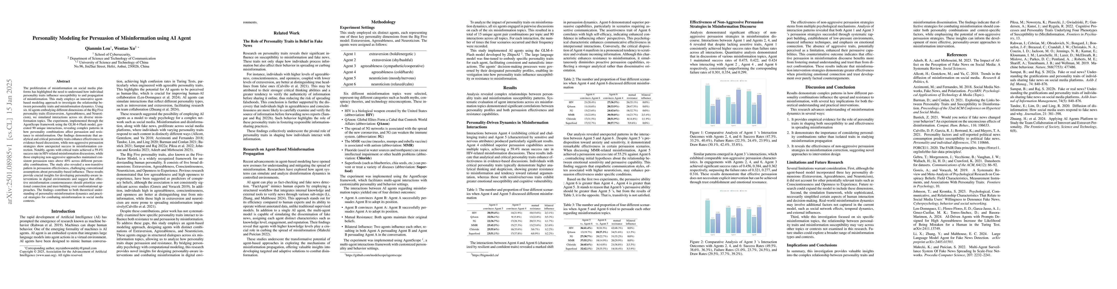 Thumbnail for Personality Modeling for Persuasion of Misinformation using AI Agent