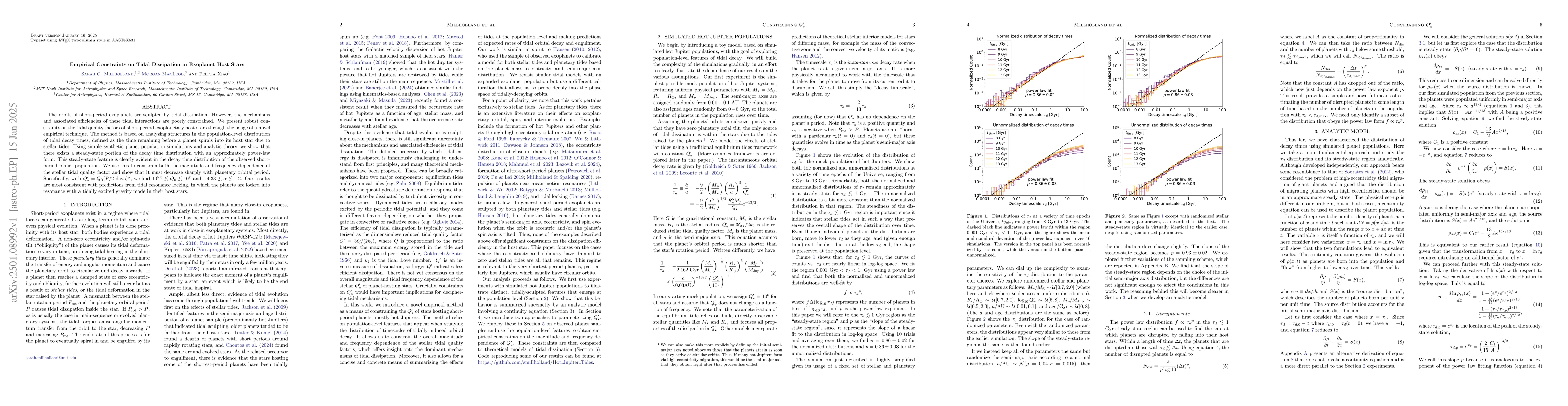 Thumbnail for Empirical Constraints on Tidal Dissipation in Exoplanet Host Stars
