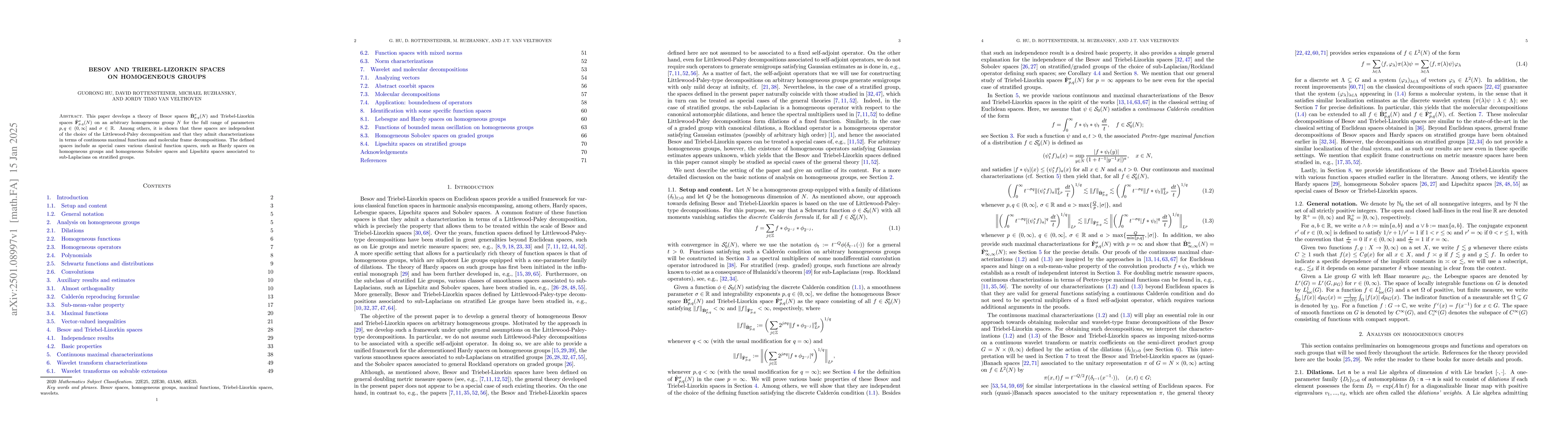 Thumbnail for Besov and Triebel-Lizorkin spaces on homogeneous groups