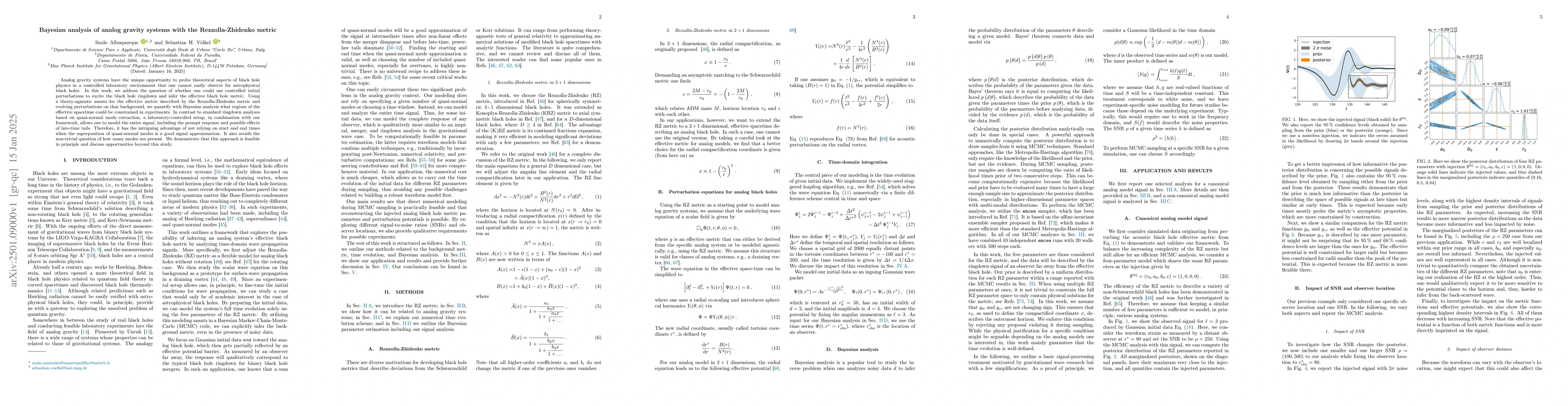 Thumbnail for Bayesian analysis of analog gravity systems with the Rezzolla-Zhidenko
  metric