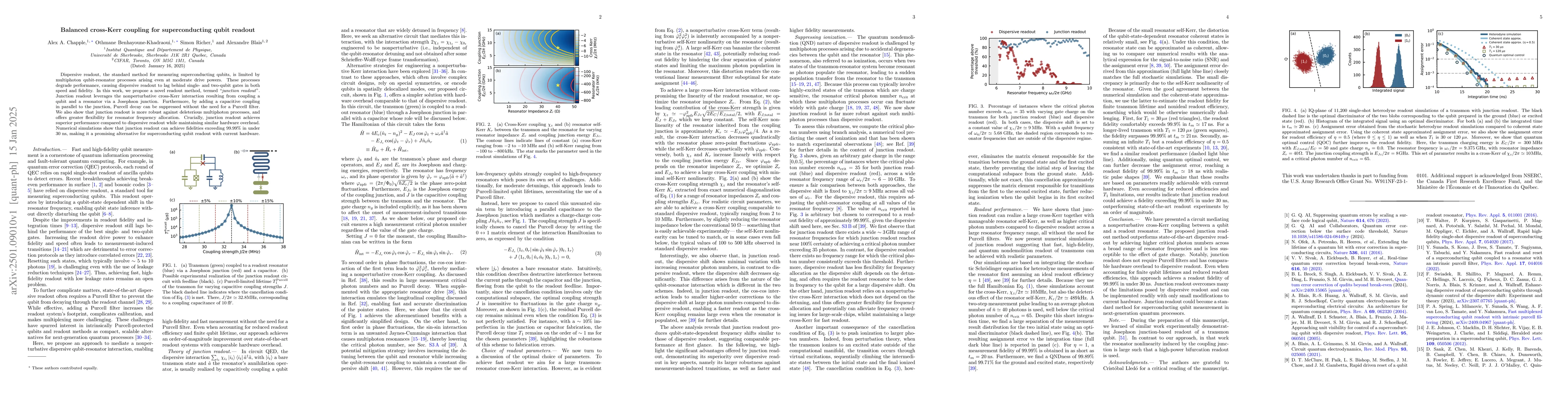 Thumbnail for Balanced cross-Kerr coupling for superconducting qubit readout