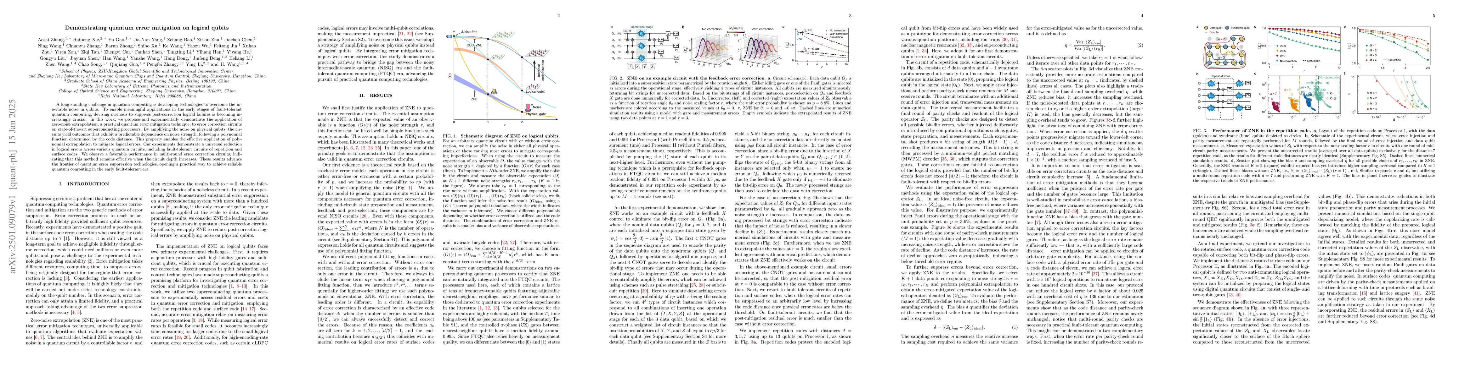 Thumbnail for Demonstrating quantum error mitigation on logical qubits