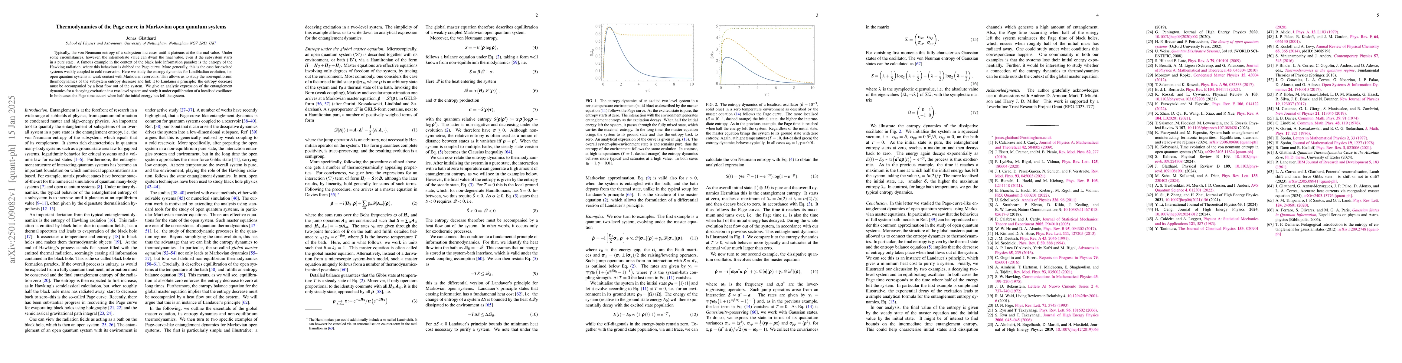 Thumbnail for Thermodynamics of the Page curve in Markovian open quantum systems