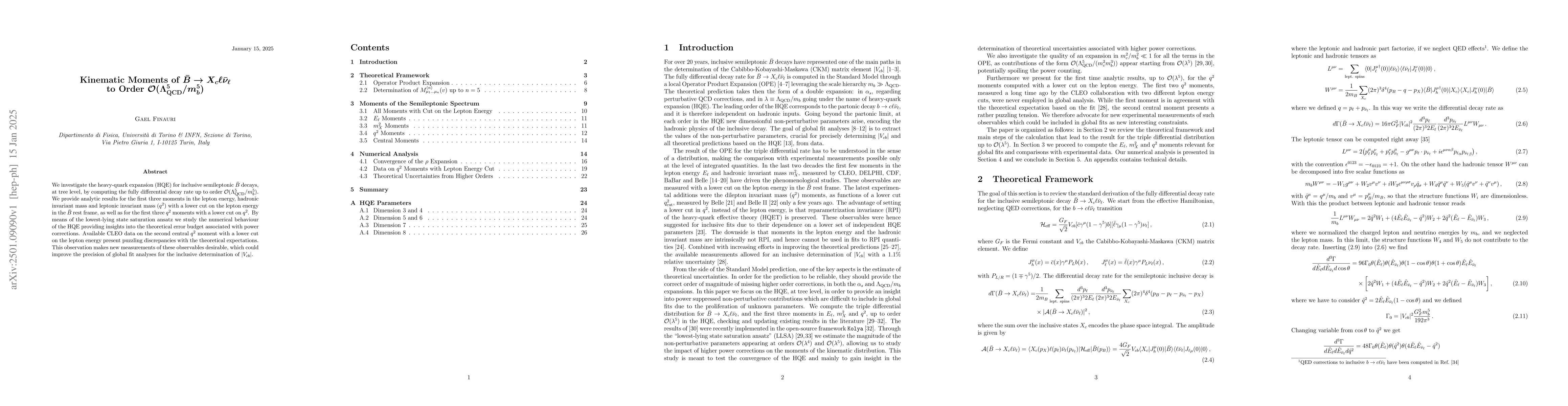Thumbnail for Kinematic Moments of $\bar{B}\to X_c \ell \barν_\ell$ to Order
  $\mathcal{O}(Λ_{\rm QCD}^5/m_b^5)$