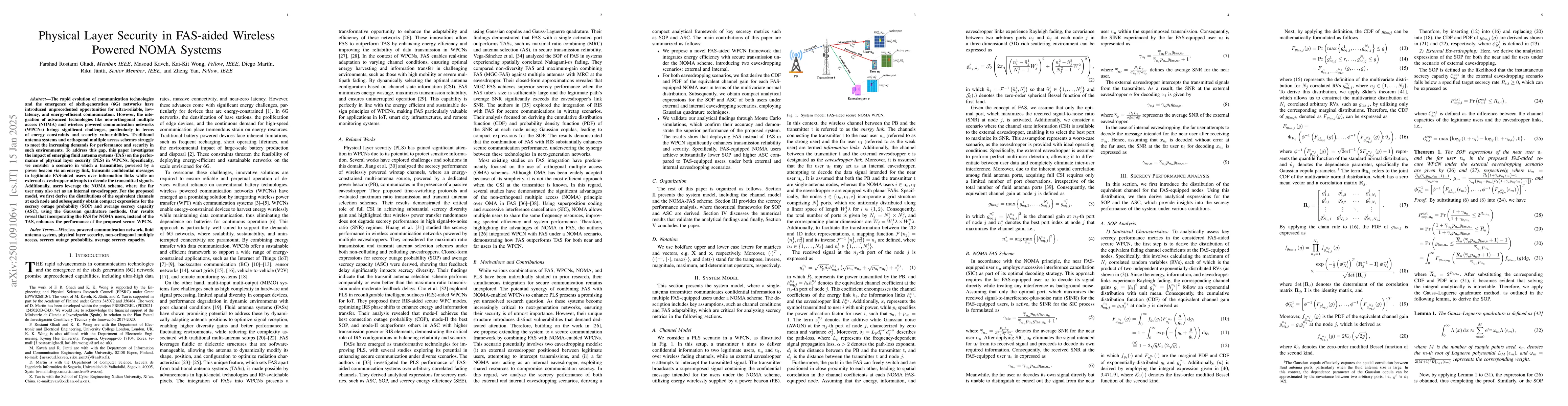 Thumbnail for Physical Layer Security in FAS-aided Wireless Powered NOMA Systems