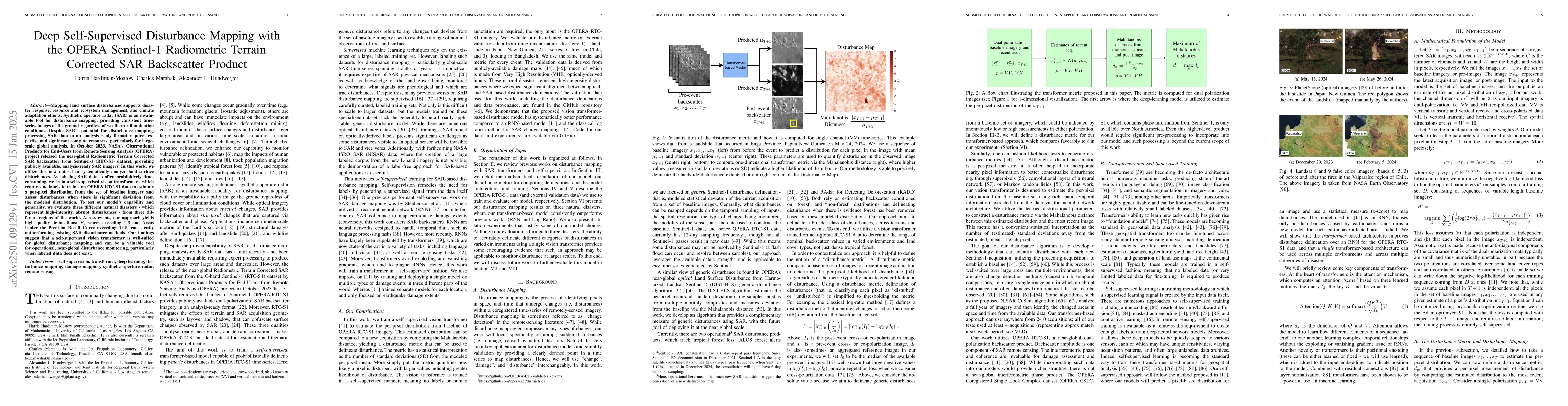 Thumbnail for Deep Self-Supervised Disturbance Mapping with the OPERA Sentinel-1
  Radiometric Terrain Corrected SAR Backscatter Product