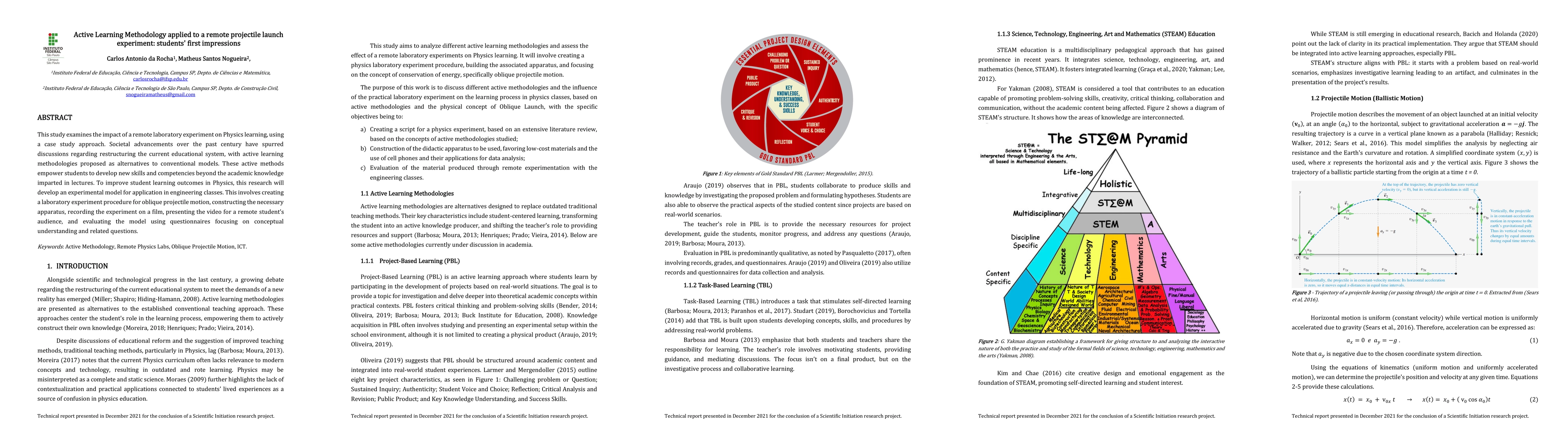 Thumbnail for Active Learning Methodology applied to a remote projectile launch
  experiment: students' first impressions