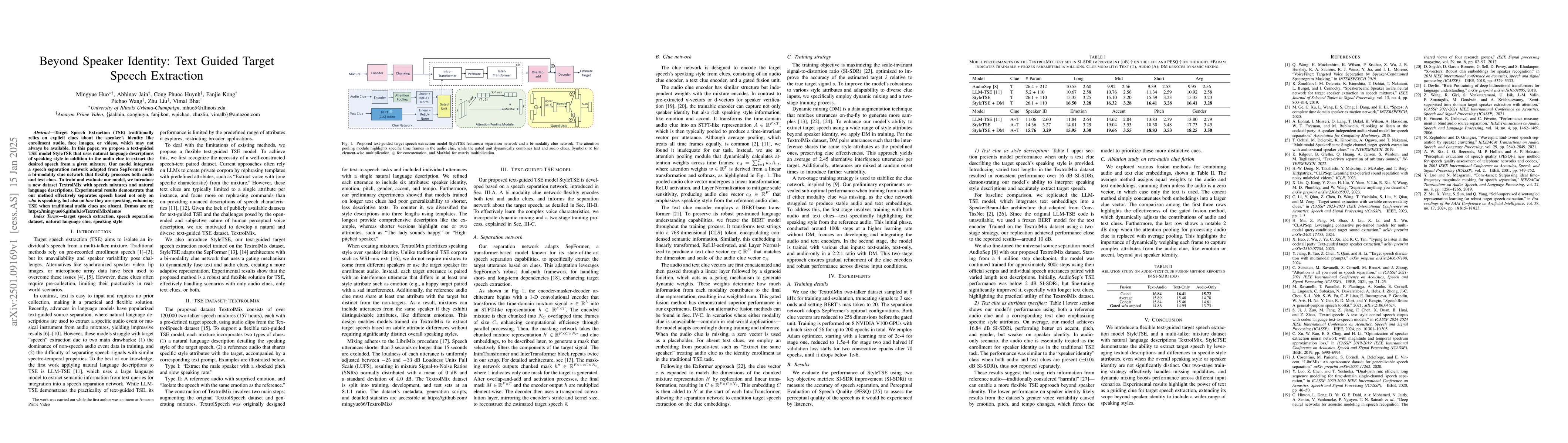 Thumbnail for Beyond Speaker Identity: Text Guided Target Speech Extraction