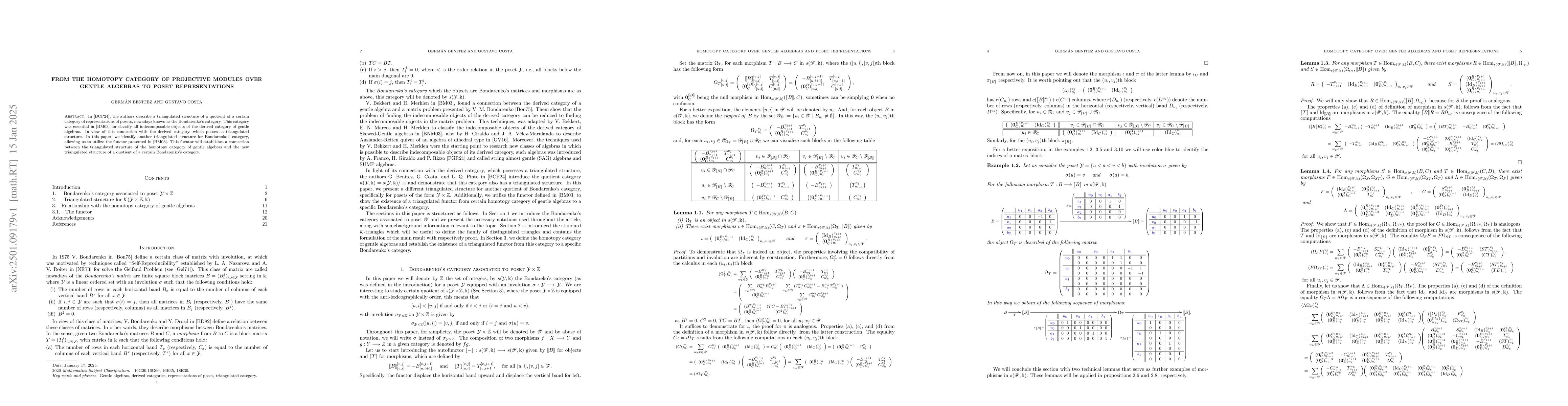 Thumbnail for From the homotopy category of projective modules over gentle algebras to
  poset representations