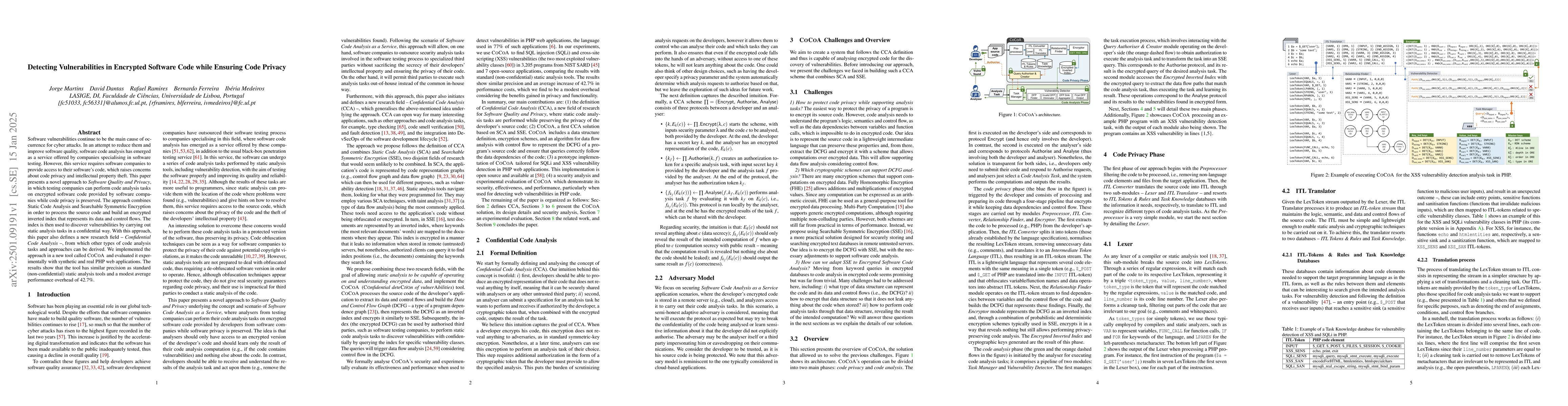 Thumbnail for Detecting Vulnerabilities in Encrypted Software Code while Ensuring Code
  Privacy